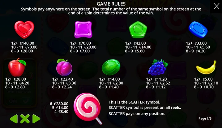 fruit candy slot game
